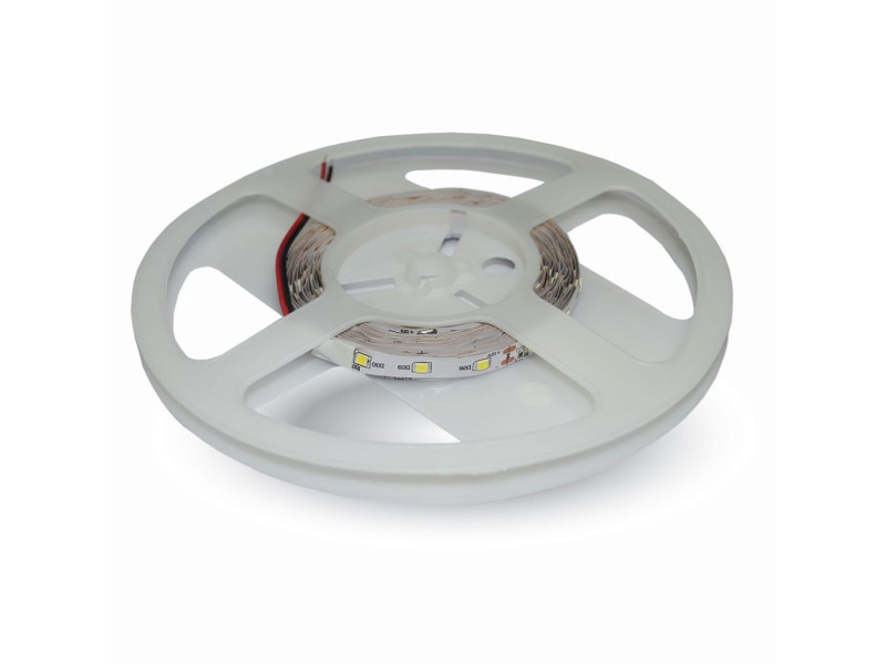 SKU 2015 VT-3528-60-IP20 V-TAC Strip LED SMD3528 3,6W/m Bobina 5m 60 LED/m 12V Rosso 7mm