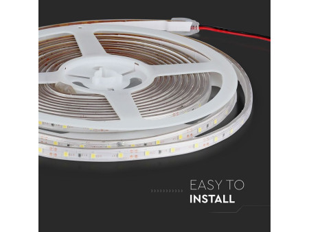 SKU 2032 VT-3528 60-IP65 V-TAC Strip LED SMD3528 3,6W/m Bobina 5m 60 LED/m 12V 3000K IP65 8mm
