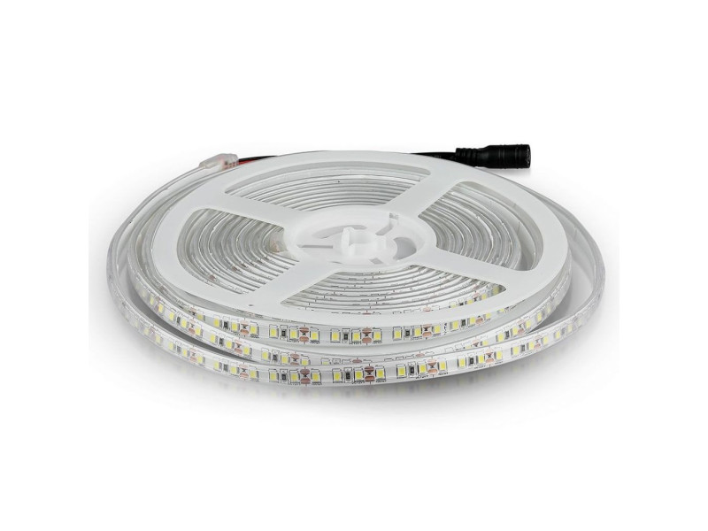 SKU 2038 VT-3528 120-IP65 V-TAC Strip LED SMD3528 7,2W/m Bobina 5m 120 LED/m 12V 3000K IP65 8mm