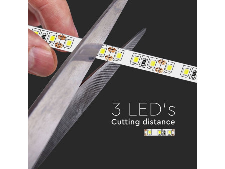 SKU 2042 VT-3528 120-IP20 V-TAC Strip LED SMD3528 7,2W/m Bobina 5m 120 LED/m 12V 4500K 8mm