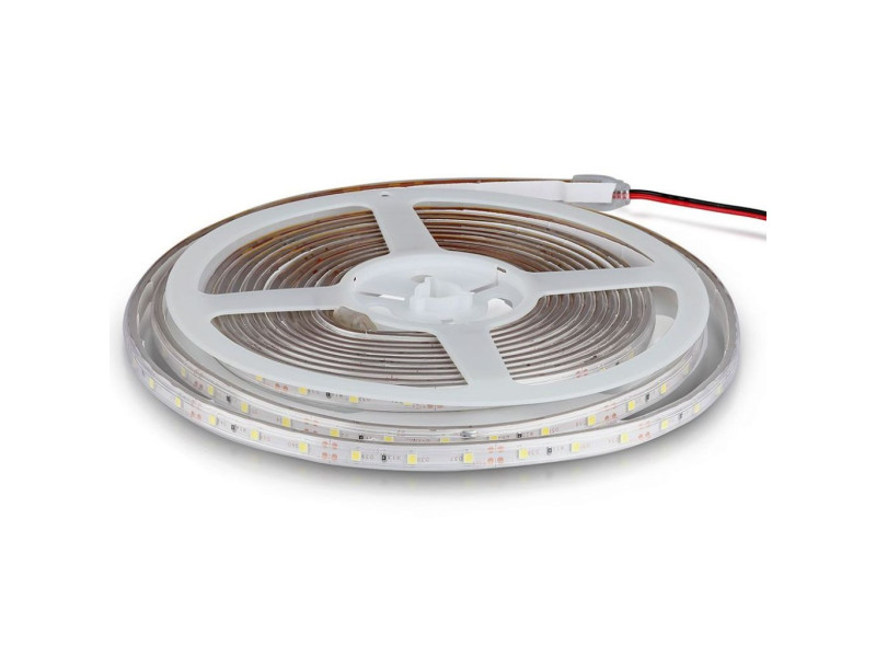 SKU 2043 VT-3528 60-IP65 V-TAC Strip LED SMD3528 3,6W/m Bobina 5m 60 LED/m 12V 4500K IP65 8mm