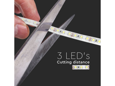 SKU 2044 VT-3528 120-IP65 V-TAC Strip LED SMD3528 7,2W/m Bobina 5m 120 LED/m 12V 4000K IP65 8mm