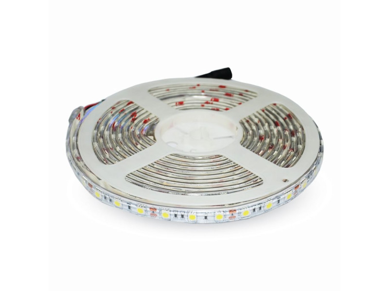 SKU 2118 VT-5050 30-IP65 V-TAC Strip LED SMD5050 4,8W/m Bobina 5m 30 LED/m 12V RGB IP65 10mm