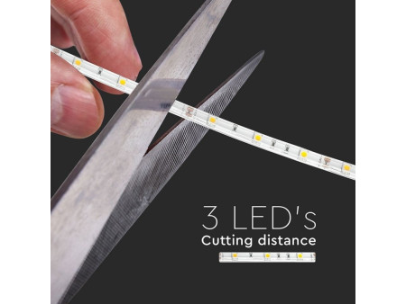 SKU 2118 VT-5050 30-IP65 V-TAC Strip LED SMD5050 4,8W/m Bobina 5m 30 LED/m 12V RGB IP65 10mm
