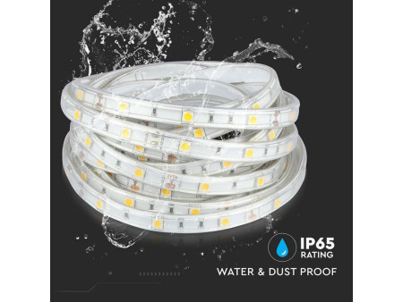 SKU 2118 VT-5050 30-IP65 V-TAC Strip LED SMD5050 4,8W/m Bobina 5m 30 LED/m 12V RGB IP65 10mm