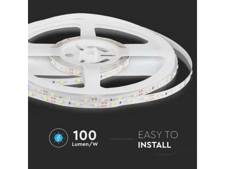 SKU 212015 VT-3528-60-IP20 V-TAC Strip LED SMD3528 3,2W/m Bobina 5m 60 LED/m 12V Rosso 8mm