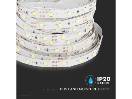 SKU 212016 VT-3528-60-IP20 V-TAC Strip LED SMD3528 4,2W/m Bobina 5m 60 LED/m 12V 3000K 8mm