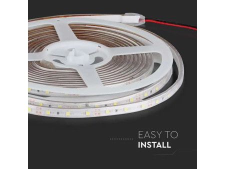 SKU 212043 VT-3528-IP65 V-TAC Strip LED SMD3528 4.2W/m Bobina 5m 60 LED/m 12V 4000K IP65 8mm