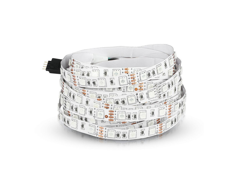 SKU 212120 VT-5050-IP20 V-TAC Strip LED SMD5050 7W/m Bobina 5m 60 LED/m 12V RGB 10mm