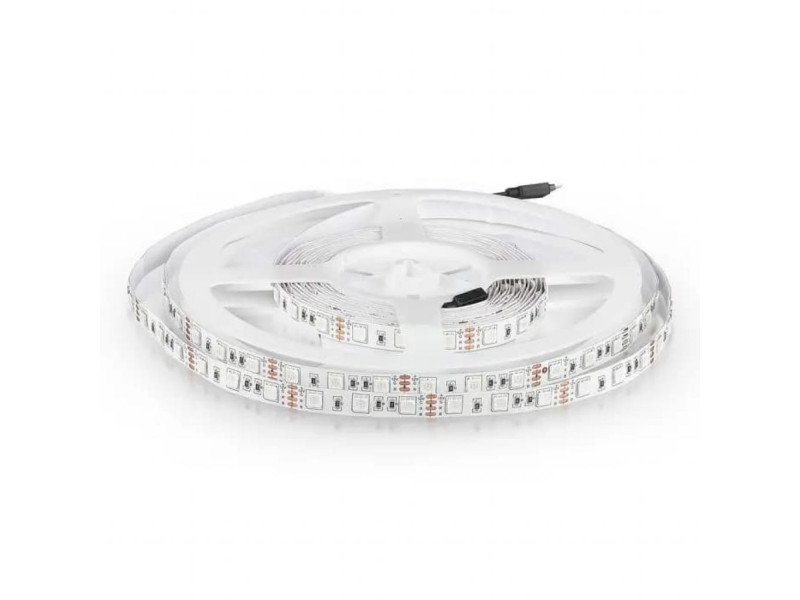 SKU 212128 VT-5050-60-IP20-11 V-TAC Strip LED SMD5050 11W/m Bobina 5m 60 LED/m 12V Rosso 10mm