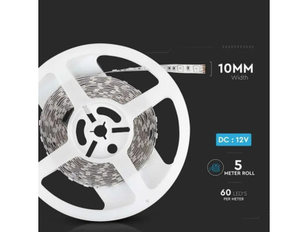 SKU 212137 VT-5050-60-IP20-11 V-TAC Strip LED SMD5050 11W/m Bobina 5m 60 LED/m 12V Blu 10mm