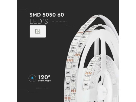 SKU 212137 VT-5050-60-IP20-11 V-TAC Strip LED SMD5050 11W/m Bobina 5m 60 LED/m 12V Blu 10mm