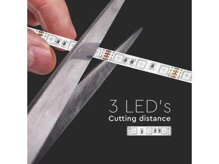 SKU 212137 VT-5050-60-IP20-11 V-TAC Strip LED SMD5050 11W/m Bobina 5m 60 LED/m 12V Blu 10mm
