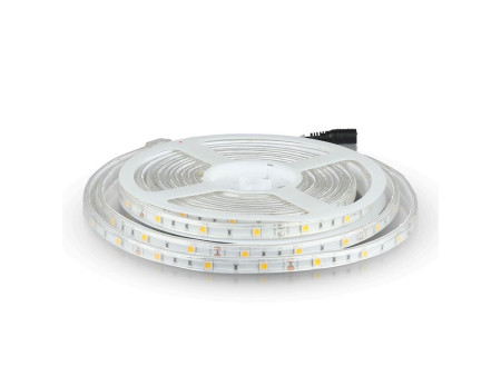 SKU 212145 VT-5050-30-IP65-N V-TAC Strip LED SMD5050 6W/m Bobina 5m 30 LED/m 12V 3000K IP65 10mm
