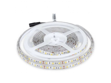 SKU 212149 VT-5050-IP65 V-TAC Strip LED SMD5050 11W/m Bobina 5m 60 LED/m 12V 3000K IP65 10mm
