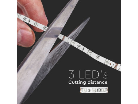 SKU 2124 VT-5050 30-IP20 V-TAC Strip LED SMD5050 4,8W/m Bobina 5m 30 LED/m 12V RGB 10mm