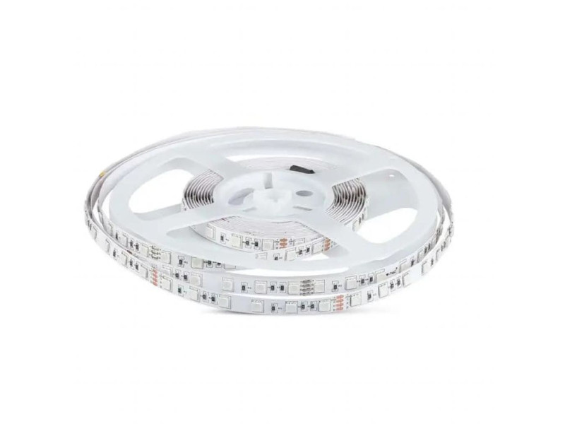SKU 212431 VT-5050-24V V-TAC Strip LED SMD5050 10W/m Bobina 5m 60 LED/m 24V 3000K 10mm