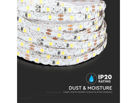 SKU 212560 VT-2835 V-TAC Strip LED SMD2835 Flessibile (Zig-Zag) 4.2W/m Bobina 5m 60 LED/m 12V 4000K 6mm