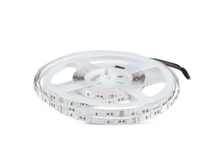 SKU 212591 VT-5050-60-IP20-10 V-TAC Strip LED SMD5050 7W/m Bobina 5m 60 LED/m 24V RGB 10mm
