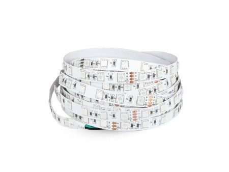 SKU 212592 VT-5050-60-IP20-7 V-TAC Strip LED SMD5050 7W/m Bobina 10m 60 LED/m 24V RGB 10mm