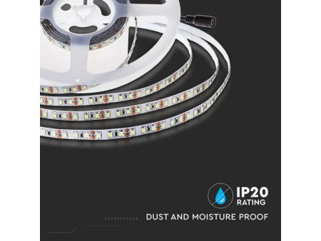 SKU 212594 VT-2835-126-IP20 V-TAC Strip LED SMD2835 8W/m Bobina 5m 120 LED/m 24V 137LM/W 4000K 8mm