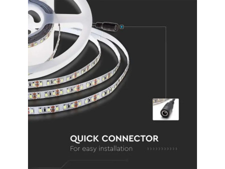 SKU 212598 VT-2835-168 V-TAC Strip LED SMD2835 12W/m Bobina 5m 168 LED/m 24V 140LM/W 6500K 10mm
