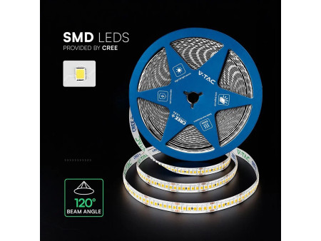SKU 2126006 VT-2835 238 V-TAC PRO Strip LED SMD2835 Chip CREE 18W/m Bobina 10m 238 LED/m 24V 4000K 10mm CRI90