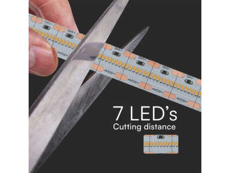 SKU 212602 VT-2110  Confronta V-TAC Strip LED SMD2110 22W/m Bobina 5m 700 LED/m 24V 3000K 12mm CRI90