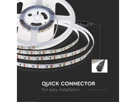 SKU 212623 VT-2835-7.5 V-TAC Strip LED SMD2835 8W/m Bobina 10m 120 LED/m 24V 4000K 8mm