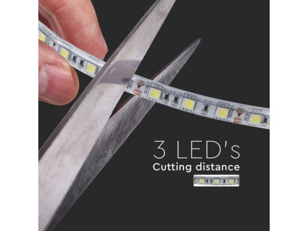 SKU 212627 VT-2835-7.5 V-TAC Strip LED SMD2835 8W/m Bobina 10m 120 LED/m 24V 6500K IP65 9.3mm