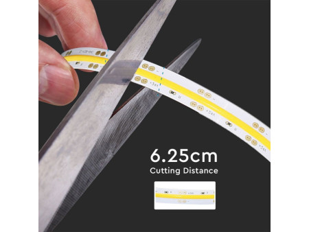 SKU 212649 VT-COB-512 V-TAC Strip LED COB-512 13W/m Bobina 5m 24V 1050Lm/m 3000K 10mm