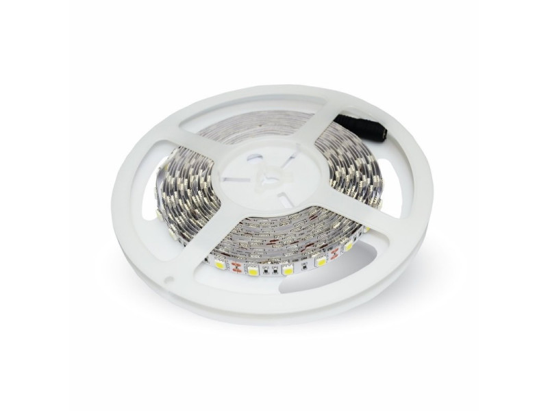 SKU 2156 VT-5050 60-IP20 V-TAC Strip LED SMD5050 10,8W/m Bobina 5m 60 LED/m 12V Giallo 10mm