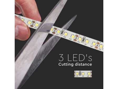 SKU 21324 VT-5-120 V-TAC PRO Strip LED SMD2835 Chip Samsung 12W/m Bobina 5m 120 LED/m 12V 4000K 10mm