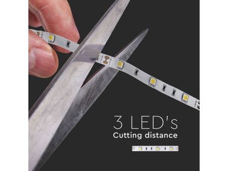 SKU 2133 VT-5050 30-IP20 V-TAC Strip LED SMD5050 4,8W/m Bobina 5m 30 LED/m 12V 6000K 10mm