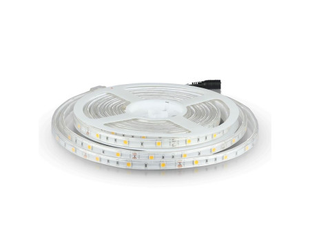SKU 2460 VT-5050 30-IP65 V-TAC Strip LED SMD5050 4,8W/m Bobina 5m 30 LED/m 12V 4000K IP65 10mm