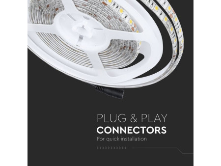 SKU 2155 VT-5050 60-IP65 V-TAC Strip LED SMD5050 10,8W/m Bobina 5m 60 LED/m 12V RGB IP65 10mm