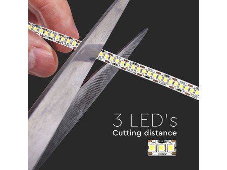 SKU 2166 VT-2835-240-H V-TAC Strip LED SMD2835 18W/m Bobina 5m 240 LED/m 12V 6000K 10mm