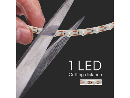 SKU 23334 V-TAC Strip LED SMD2835 Lenti 170° 16.5W/m Bobina 5m 48 LED/m 24V 3000K 11mm