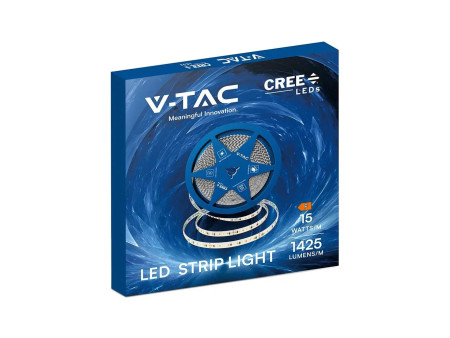 SKU 240836 VT-2835 192 V-TAC PRO Strip LED SMD2835 Chip CREE 15W/m Bobina 5m 192 LED/m 24V Doppio PCB CCT 8mm