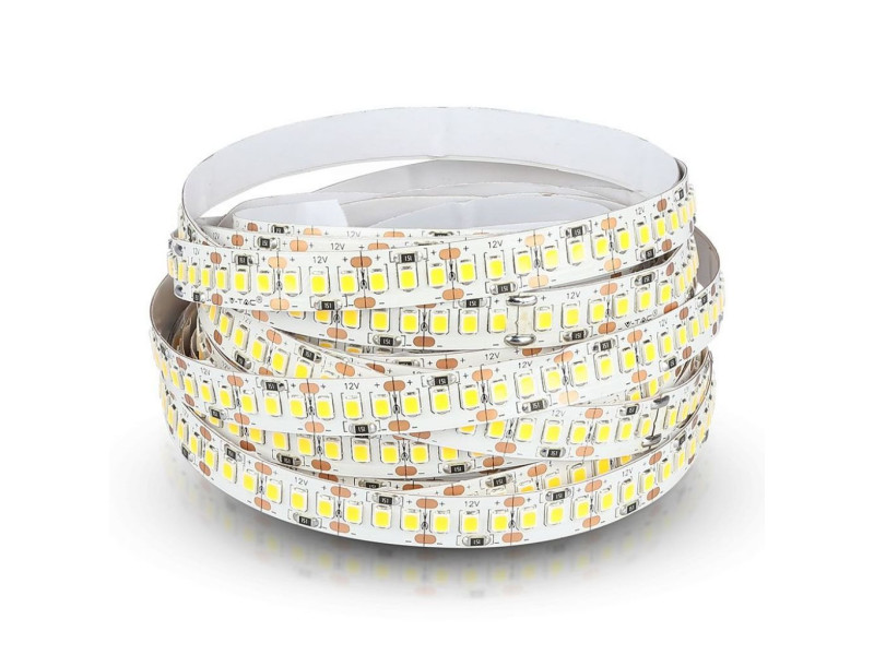SKU 2461 VT-2835 204 V-TAC Strip LED SMD3528 18W/m Bobina 5m 204 LED/m 12V 3000K 10mm