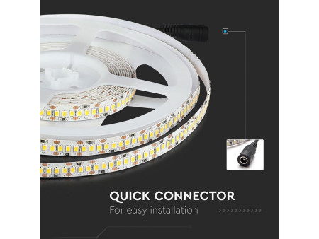 SKU 2461 VT-2835 204 V-TAC Strip LED SMD3528 18W/m Bobina 5m 204 LED/m 12V 3000K 10mm
