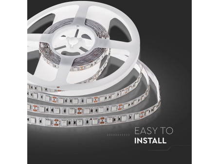 SKU 2547 VT-5050 60-IP20 V-TAC Strip LED SMD5050 10,8W/m Bobina 5m 60 LED/m 12V 2200K 10mm