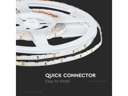 SKU 2561 VT-2835 60 V-TAC Strip LED SMD2835 3,6W/m Bobina 5m 60 LED/m 12V 6400K 6mm