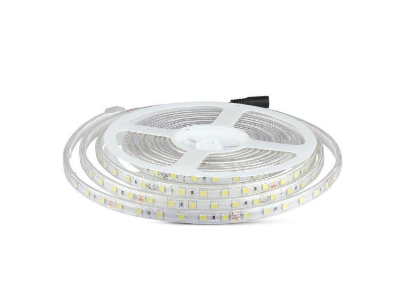 SKU 2562 VT-5050-60 V-TAC Strip LED SMD5050 9W/m Bobina 5m 60 LED/m 24V 3000K IP65 11.2mm