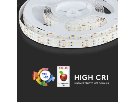 SKU 2580 VT-2216-360 V-TAC Strip LED SMD2216 30W/m Bobina 5m 360 LED/m 24V 3000K 14mm CRI95
