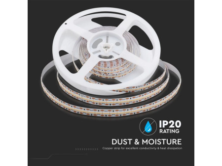 SKU 2602 VT-2110 700 V-TAC Strip LED SMD2110 21W/m Bobina 5m 700 LED/m 24V 3000K 12mm CRI90