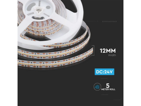 SKU 2603 VT-2110-700 V-TAC Strip LED SMD2110 21W/m Bobina 5m 700 LED/m 24V 4000K 12mm CRI90