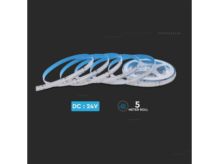 SKU 2880 VT-COB-422 V-TAC Strip LED COB-422 13W/m Bobina 5m 24V RGB 10mm