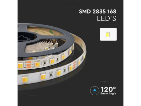 SKU 2897 VT-2835-120 V-TAC Strip LED SMD2835 14W/m Bobina 5m 120 LED/m 24V CCT 10mm