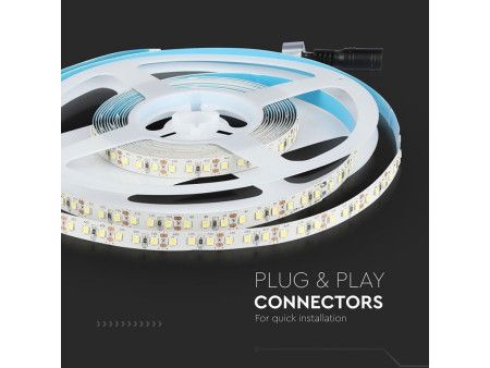 SKU 324 VT-5-120 V-TAC PRO Strip LED SMD2835 Chip Samsung 12W/m Bobina 5m 120 LED/m 12V 4000K 10mm
